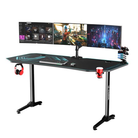 Herní stůl ULTRADESK FRAG XXL BLUE – černá/modrá