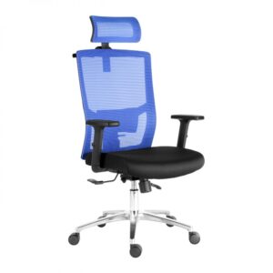 Kancelářská ergonomická židle SCALA — černá / modrá